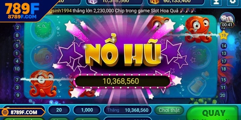 Tiền thắng nổ hũ 789F jackpot siêu lớn