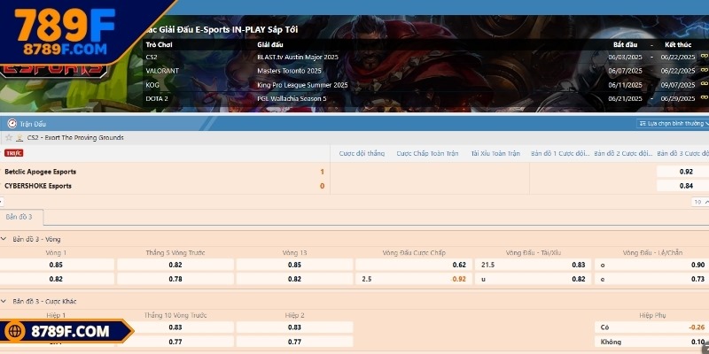 Kèo esport SABA thưởng thắng hậu hĩnh