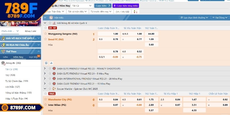 Sảnh cung cấp nhiều tỷ lệ cược mới hấp dẫn, thưởng cao